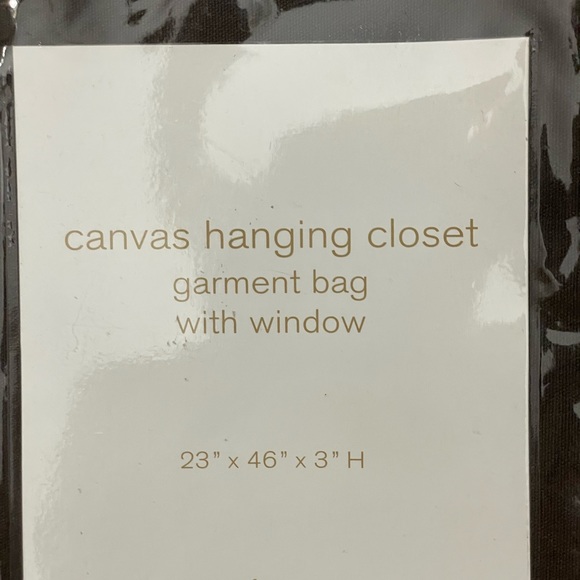 West Elm canvas hanging closet garment bag with window
23" × 46" × 3" H‎ NIB - Picture 1 of 2